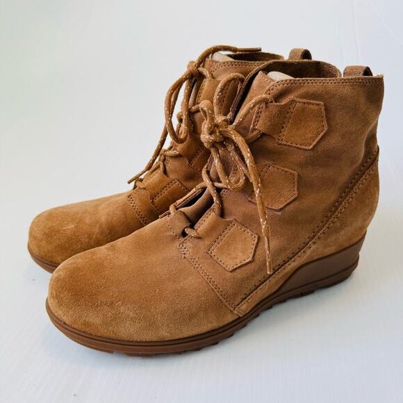 Sorel Evie suede lace up wedge shoe boots womens size 11 - Picture 4 of 14